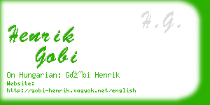 henrik gobi business card